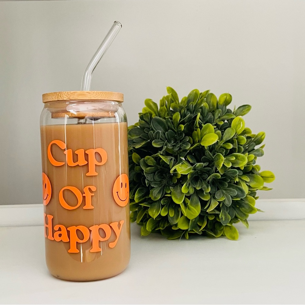 Glass can cup